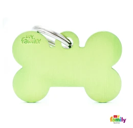 Ταυτότητα Σκύλου My Family Basic Green Bone Tag Large 4x2cm Ταυτότητα Σκύλου My Family Basic Green Bone Tag Large 4x2cm
