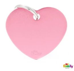 Ταυτότητα Σκύλου My Family Basic Pink Heart Tag Large 4x2cm Ταυτότητα Σκύλου My Family Basic Pink Heart Tag Large 4x2cm
