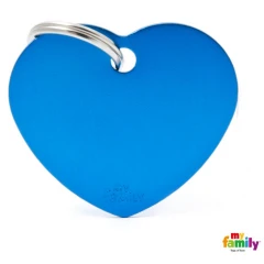Ταυτότητα Σκύλου My Family Basic Blue Heart Tag Large 4x2cm