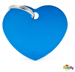 Ταυτότητα Σκύλου My Family Basic Blue Heart Tag Large 4x2cm Ταυτότητα Σκύλου My Family Basic Blue Heart Tag Large 4x2cm