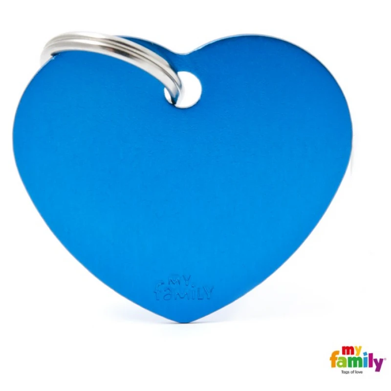 ΤΑΥΤΟΤΗΤΑ ΣΚΥΛΟΥ MY FAMILY BASIC BLUE HEART TAG LARGE 4x2cm ΤΑΥΤΟΤΗΤΕΣ