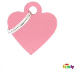 Ταυτότητα Σκύλου My Family Basic Pink Heart Tag Small 3x2cm