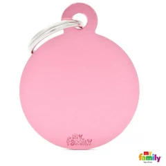 Ταυτότητα Σκύλου My Family Basic Pink Round Tag Large 4x3cm Ταυτότητα Σκύλου My Family Basic Pink Round Tag Large 4x3cm
