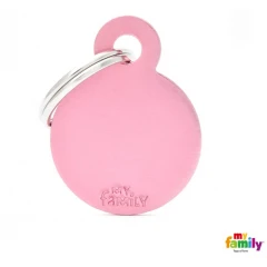 Ταυτότητα Σκύλου My Family Basic Pink Round Tag Small 3x2cm Ταυτότητα Σκύλου My Family Basic Pink Round Tag Small 3x2cm