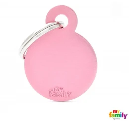 Ταυτότητα Σκύλου My Family Basic Pink Round Tag Small 3x2cm Ταυτότητα Σκύλου My Family Basic Pink Round Tag Small 3x2cm