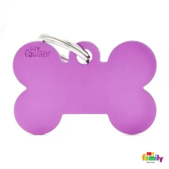 Ταυτότητα Σκύλου My Family Basic Purple Bone Tag Large 4x2cm Ταυτότητα Σκύλου My Family Basic Purple Bone Tag Large 4x2cm