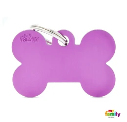 Ταυτότητα Σκύλου My Family Basic Purple Bone Tag Large 4x2cm Ταυτότητα Σκύλου My Family Basic Purple Bone Tag Large 4x2cm