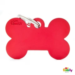 Ταυτότητα Σκύλου My Family Basic Red Bone Tag Large 4x2cm Ταυτότητα Σκύλου My Family Basic Red Bone Tag Large 4x2cm
