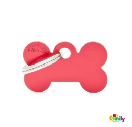Ταυτότητα Σκύλου My Family Basic Red Bone Tag Small 3x2cm Ταυτότητα Σκύλου My Family Basic Red Bone Tag Small 3x2cm
