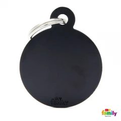 Ταυτότητα Σκύλου My Family Basic Black Round Large Tag 4x3cm