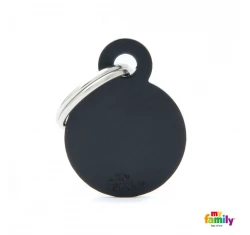 Ταυτότητα Σκύλου My Family Basic Black Round Small Tag 3x2cm Ταυτότητα Σκύλου My Family Basic Black Round Small Tag 3x2cm