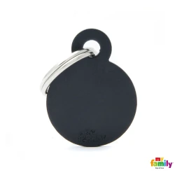 Ταυτότητα Σκύλου My Family Basic Black Round Small Tag 3x2cm Ταυτότητα Σκύλου My Family Basic Black Round Small Tag 3x2cm