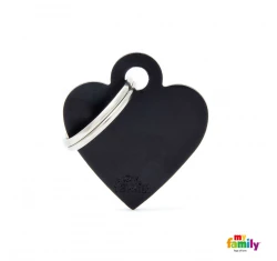 Ταυτότητα Σκύλου My Family Basic Black Heart Small Tag 3x2cm Ταυτότητα Σκύλου My Family Basic Black Heart Small Tag 3x2cm
