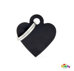 Ταυτότητα Σκύλου My Family Basic Black Heart Small Tag 3x2cm Ταυτότητα Σκύλου My Family Basic Black Heart Small Tag 3x2cm