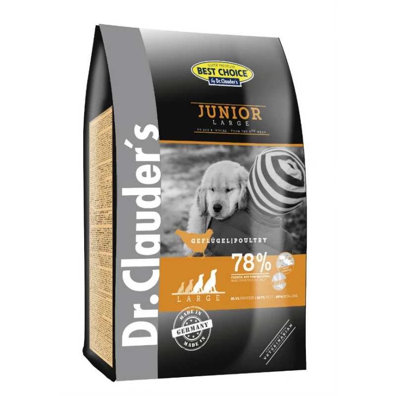 DR. CLAUDER'S BEST CHOICE JUNIOR LARGE CHICKEN 12,5KG + 4KG ΔΩΡΟ ΞΗΡΑ ΤΡΟΦΗ ΣΚΥΛΟΥ