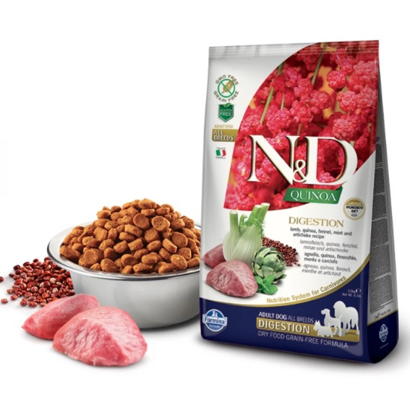 N & D QUINOA DIGESTION LAMB 2,5kg ΞΗΡΑ ΤΡΟΦΗ ΣΚΥΛΟΥ