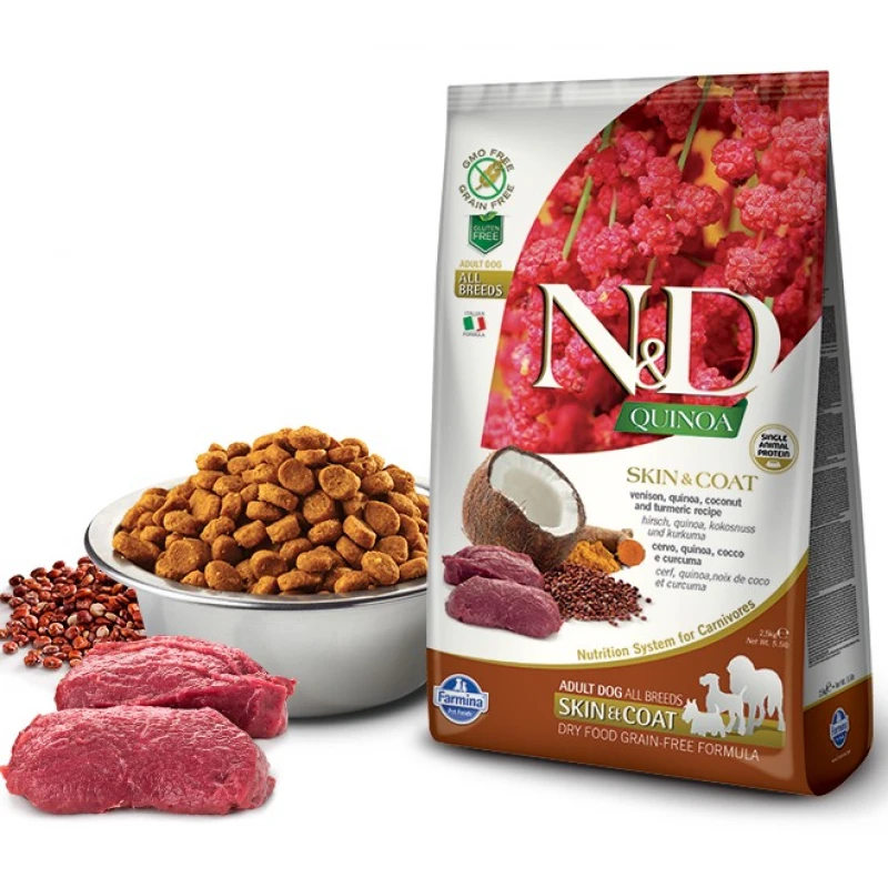 N&D Quinoa Skin & Coat Venison 7kg ΣΚΥΛΟΙ
