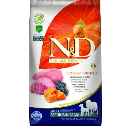 N&D Grain Free Pumpkin Lamb & Blueberry Adult Medium & Maxi 2,5kg N&D Grain Free Pumpkin Lamb & Blueberry Adult Medium & Maxi 2,5kg