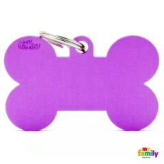 Ταυτότητα Σκύλου My Family Basic Purple Bone Tag Xlarge 4,8x3,15cm Ταυτότητα Σκύλου My Family Basic Purple Bone Tag Xlarge 4,8x3,15cm