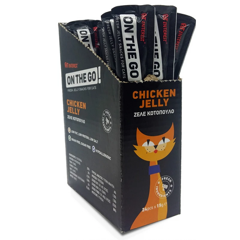 Λιχουδιές Γάτας Pet Interest On The Go Chicken Jelly 15gr ΓΑΤΕΣ