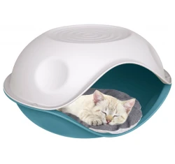 Σπίτι Κρεβάτι Γάτας Duck με Μαξιλάρι της Georplast  57x48x32cm Μπλε Σπίτι Κρεβάτι Γάτας Duck με Μαξιλάρι της Georplast  57x48x32cm Μπλε