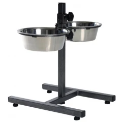 Σετ Ανοξείδωτα Μπολ της Trixie 1.8lt με Πτυσσόμενη Βάση για Μικρόσωμους Σκύλους