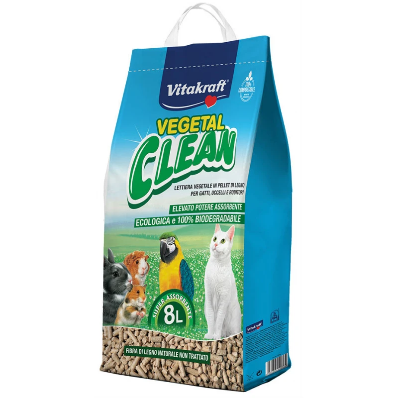 Vitakraft Πέλετ Vegetal Clean 8lt ΜΙΚΡΑ ΖΩΑ - ΚΟΥΝΕΛΙΑ