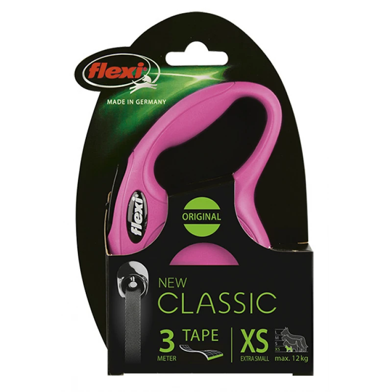 FLEXI NEW CLASSIC XSMALL ΙΜΑΝΤΑΣ 3M ΕΩΣ 12KG ΡΟΖ ΣΚΥΛΟΙ