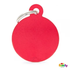 Ταυτότητα Σκύλου My Family Basic Red Round Large Tag 4x3cm Ταυτότητα Σκύλου My Family Basic Red Round Large Tag 4x3cm