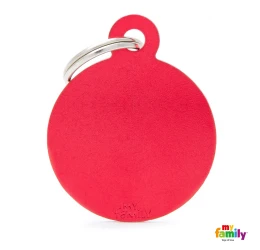 Ταυτότητα Σκύλου My Family Basic Red Round Large Tag 4x3cm