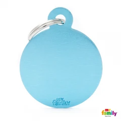 Ταυτότητα Σκύλου My Family Basic Light Blue Round Large Tag 4x3cm Ταυτότητα Σκύλου My Family Basic Light Blue Round Large Tag 4x3cm