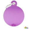 MY FAMILY BASIC ROUND PURPLE LARGE TAG 4X3CM ΤΑΥΤΟΤΗΤΕΣ