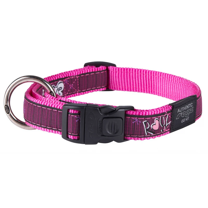 Περιλαίμιο Σκύλου Rogz Fancy Pink Love XLarge 2,5cm (πάχος) x 43-70cm (μήκος) ΣΚΥΛΟΙ