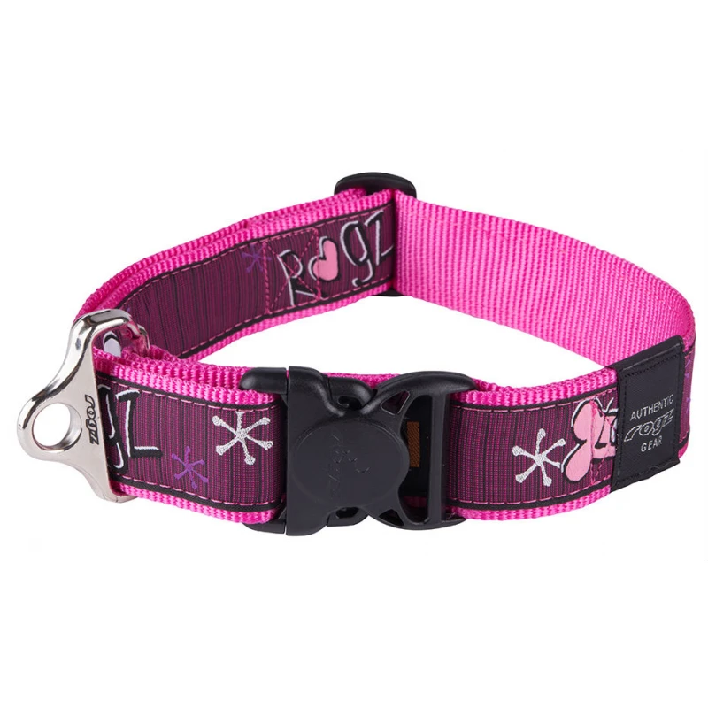 Περιλαίμιο Σκύλου Rogz Fancy Pink Love 2XLarge 4cm (πάχος) x 50-80cm (μήκος) ΣΚΥΛΟΙ