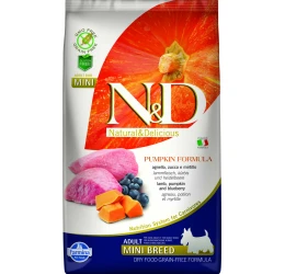 N&D Grain Free Pumpkin Lamb & Blueberry Adult Mini 2,5kg N&D Grain Free Pumpkin Lamb & Blueberry Adult Mini 2,5kg