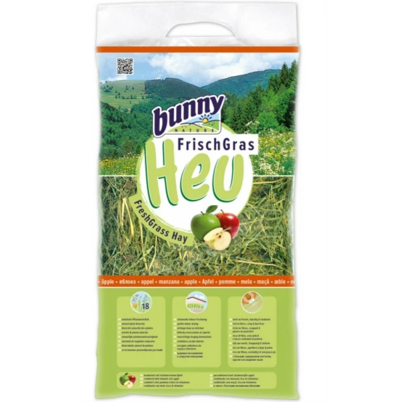 Χόρτο Bunny Freshgrass Hay Με Μήλο 500gr ΜΙΚΡΑ ΖΩΑ - ΚΟΥΝΕΛΙΑ