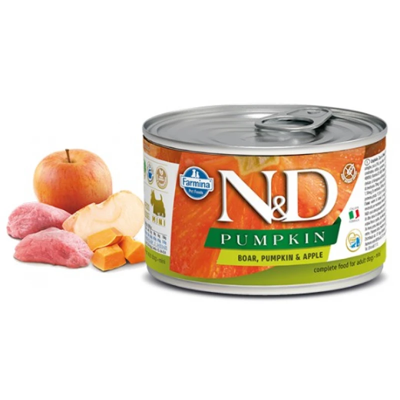 N & D PUMPKIN WET BOAR & APPLE 140GR (3 + 3 ΔΩΡΟ) ΥΓΡΗ ΤΡΟΦΗ - ΚΟΝΣΕΡΒΕΣ ΣΚΥΛΟΥ