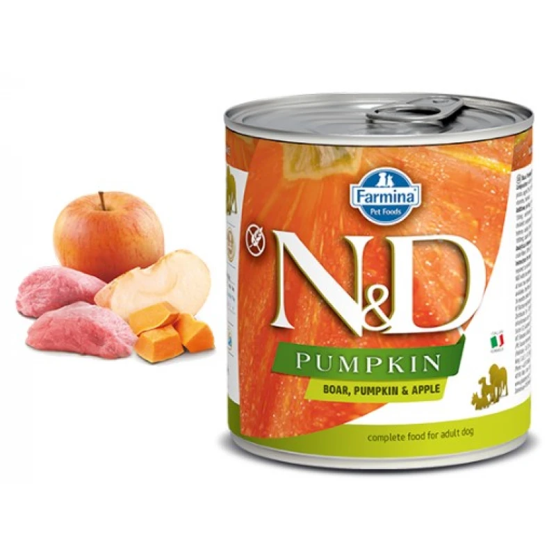 N & D PUMPKIN WET BOAR & APPLE 285GR (3 + 3 ΔΩΡΟ) ΥΓΡΗ ΤΡΟΦΗ - ΚΟΝΣΕΡΒΕΣ ΣΚΥΛΟΥ