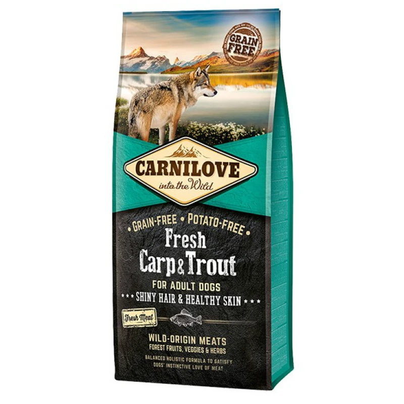 Carnilove Adult Fresh Carp & Trout 12kg +1,5Kg Δώρο ΞΗΡΑ ΤΡΟΦΗ ΣΚΥΛΟΥ