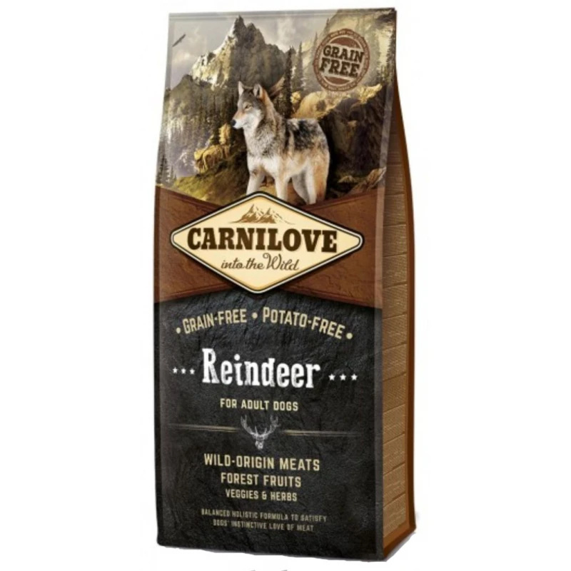 Carnilove Adult Reindeer 12kg +1,5Kg Δώρο ΞΗΡΑ ΤΡΟΦΗ ΣΚΥΛΟΥ