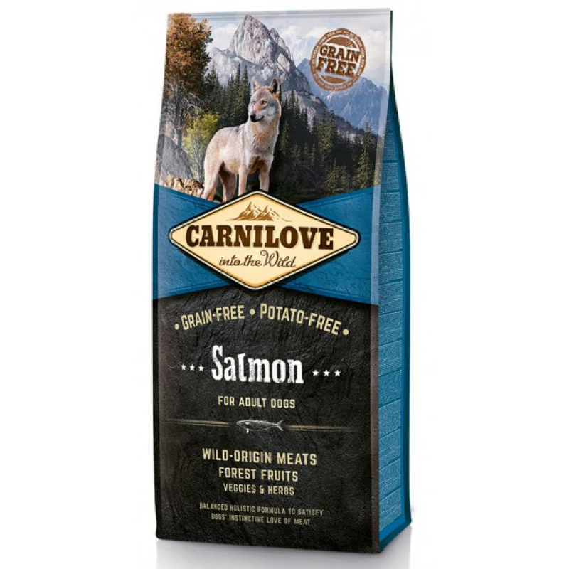 Carnilove Adult Salmon 12kg + 1,5kg Δώρο ΞΗΡΑ ΤΡΟΦΗ ΣΚΥΛΟΥ