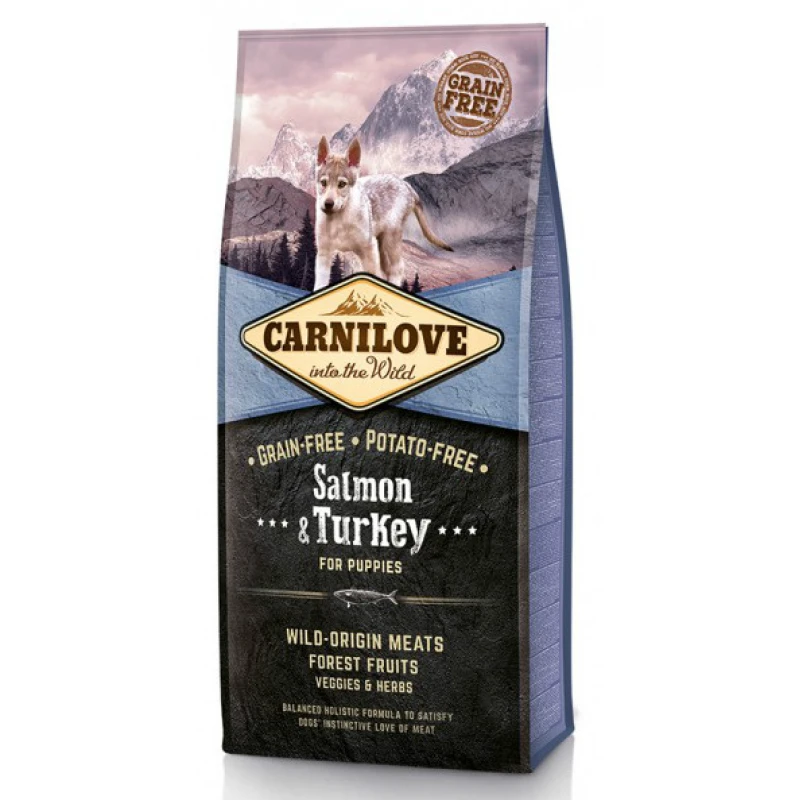 Carnilove Puppy Salmon & Turkey 12kg + 1,5Kg Δώρο ΞΗΡΑ ΤΡΟΦΗ ΣΚΥΛΟΥ