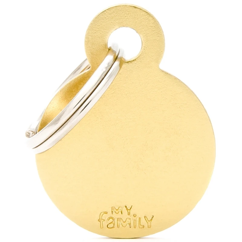 MY FAMILY BASIC GOLDEN ROUND SMALL TAG 3X2CM ΤΑΥΤΟΤΗΤΕΣ