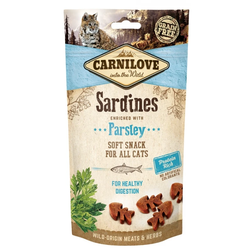 Carnilove Cat Snack Fresh & Soft Sardine and Parsley 50gr ΛΙΧΟΥΔΙΕΣ ΓΑΤΑΣ