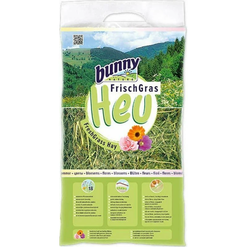 Χόρτο Bunny Freshgrass Hay Με Άνθη Λουλουδιών 500gr ΤΡΟΦΕΣ ΚΟΥΝΕΛΙΩΝ