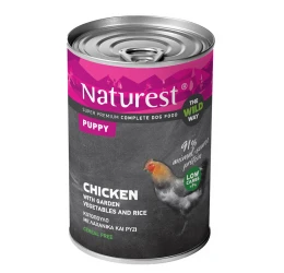 Υγρή Τροφή Σκύλου Naturest Puppy Κοτόπουλο με Λαχανικά και Ρύζι 400gr Υγρή Τροφή Σκύλου Naturest Puppy Κοτόπουλο με Λαχανικά και Ρύζι 400gr