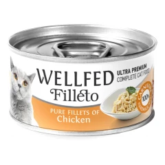 Υγρή τροφή Γάτας Wellfed Cat Filleto Pure Chicken 70gr