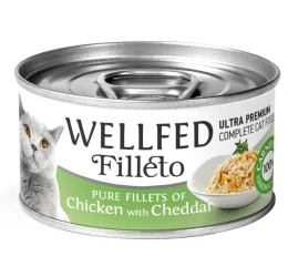 Υγρή τροφή Γάτας Wellfed Cat Filleto Pure Chicken and Cheddar 70gr Υγρή τροφή Γάτας Wellfed Cat Filleto Pure Chicken and Cheddar 70gr