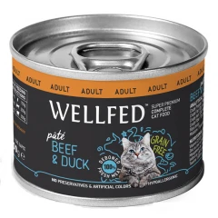 Wellfed Adult Βοδινό, Πάπια και Ταυρίνη 200gr Wellfed Adult Βοδινό, Πάπια και Ταυρίνη 200gr