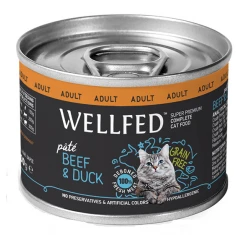 Wellfed Adult Βοδινό, Πάπια και Ταυρίνη 200gr Wellfed Adult Βοδινό, Πάπια και Ταυρίνη 200gr